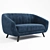 Velvet Sofa Signal Elite 2 3D model small image 1