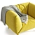 Modern Velvet Accent Chair 3D model small image 2