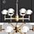 Gilded Modern Pentand Lamp 3D model small image 1