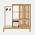 Naturally Stylish Bamboo Sliding Door Wardrobe 3D model small image 1