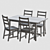 Nordviken Dining Set: Table & Chairs 3D model small image 2