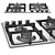 Compact 4-Burner Frontal Control Wok Burner 3D model small image 1
