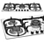 High-Performance 5-Burner Wok Burner 3D model small image 1