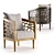 Dakota Barrel Chair: Sleek and Stylish Seating 3D model small image 1