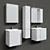 Modern Stone Bathroom Furniture Set 3D model small image 1