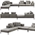 Modern Italian Design: Michel Effe Sofa 3D model small image 1