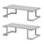 TORRE ATOM Coffee Table (Chrome, Black Glass) 3D model small image 2