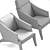 Sculpted Elegance: Meroni & Colzani Fiorichiari Armchair 3D model small image 3