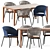 TEKA 173 Table + PIPER 022/122 Chairs by Roda 3D model small image 4