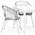 TEKA 173 Table + PIPER 022/122 Chairs by Roda 3D model small image 6