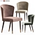 Elegant Ninfea Dining Chair 3D model small image 1