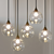 Sleek Black Pendant Light: Firefly 5 Bulb 3D model small image 3