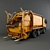 Rugged Rust Bucket Garbage Truck 3D model small image 1