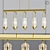 Vintage Brass Linear Pendant 3D model small image 1