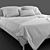 Sleek Modern Bed 3D model small image 3