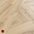 Skogen Beige Wood Floor Tile - Textured Beige Matt Finish 3D model small image 3