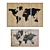 World Map Wall Art Collection 3D model small image 1