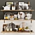 Elegant Kitchen Decor Set 3D model small image 1