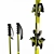 Extreme Ski Set: Skis and Sticks 3D model small image 2