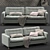 Modern and Comfy LANDSKRONA 2-Seater Sofa 3D model small image 1