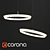 Elegant Circle Halo Chandelier 3D model small image 1