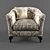 Classic Style Armchair 3D model small image 2