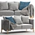 John Lewis Pillow Medium 2 Seater Sofa 3D model small image 2