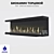 SappFire: Built-in Biofireplace for Stylish Interiors 3D model small image 1