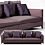 Modern Crescent Sofa: Stylish and Versatile 3D model small image 1