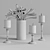 Elegant Decor Set: High Poly 3D model small image 2