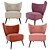 La Redoute Franck Linen Accent Chair 3D model small image 1