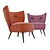 La Redoute Franck Linen Accent Chair 3D model small image 2