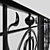 Elegant Iron Fence 3D model small image 3
