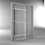 Modern Entrance Door 140x220cm 3D model small image 3