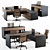 Executive Office Furniture Set 3D model small image 1