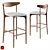 Elegant Palladio Stool: 3D-Ready 3D model small image 1