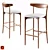 Elegant Palladio Stool: 3D-Ready 3D model small image 2