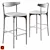 Elegant Palladio Stool: 3D-Ready 3D model small image 3