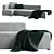 Modular Mags Sofa in Green & Grey 3D model small image 1