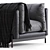 Modern Mea Armchair: Elegant Comfort 3D model small image 2