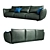 Modern Cierre Clift Sectional: 311x85x103 3D model small image 2