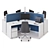 Efficient and Modern Workstations 3D model small image 2