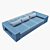 Modern Art Deco Cork Sofa 3D model small image 3