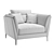 Elegant Poltrona Frau Bretagne Armchair 3D model small image 3