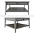Sleek Glass Grey 93x93 Coffee Table 3D model small image 2