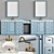 Elegant Bathroom Vanity Set 3D model small image 2