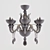 Elegant 6-Branch Classic Chandelier 3D model small image 3