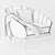 Nikoline Armchair MD 1962 3D model small image 3