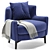 Elegant Gio Armchair: Medea Lifestyle 1905 3D model small image 1