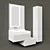 Aquaton Sakura 80 - Stylish Bathroom Furniture Set 3D model small image 1